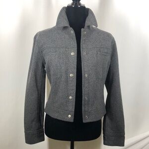 Express world brand jacket in gray push buttons